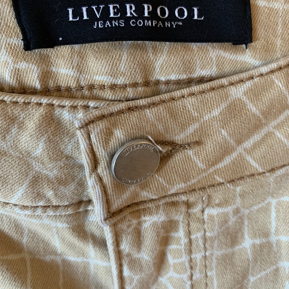 Liverpool Jeans with cream and tan snake print